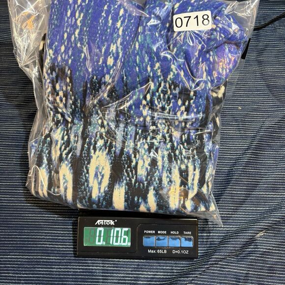 Travel Elements M Blue Animal Print Cardigan Women Open Front Boho Resort Wear - Picture 7 of 7